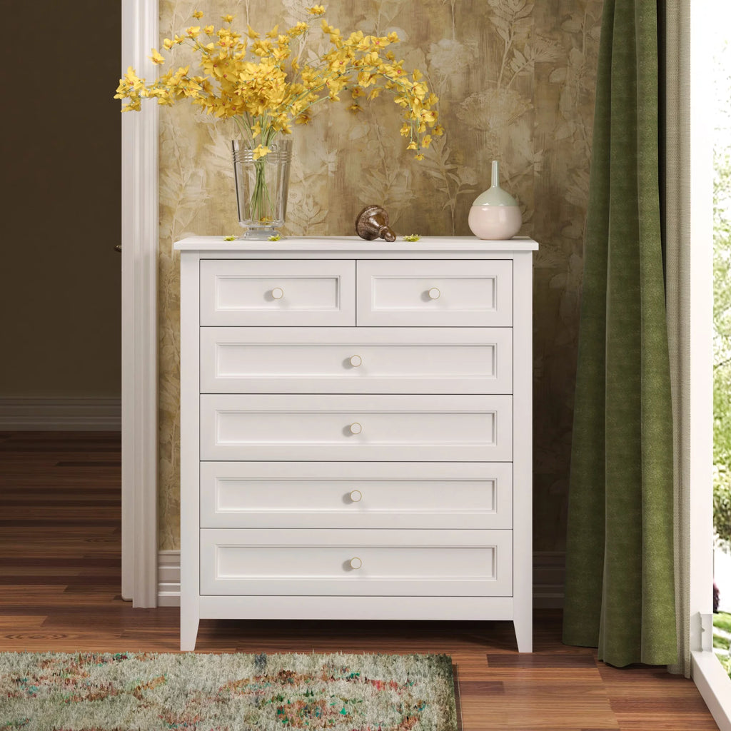 Antique White Drawer Dresser Cabinet L27302