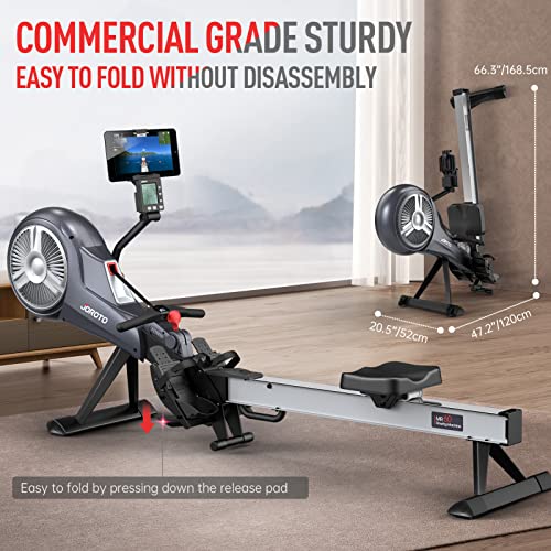 Foldable Air Magnetic Rowing Machine with Monitor L1938