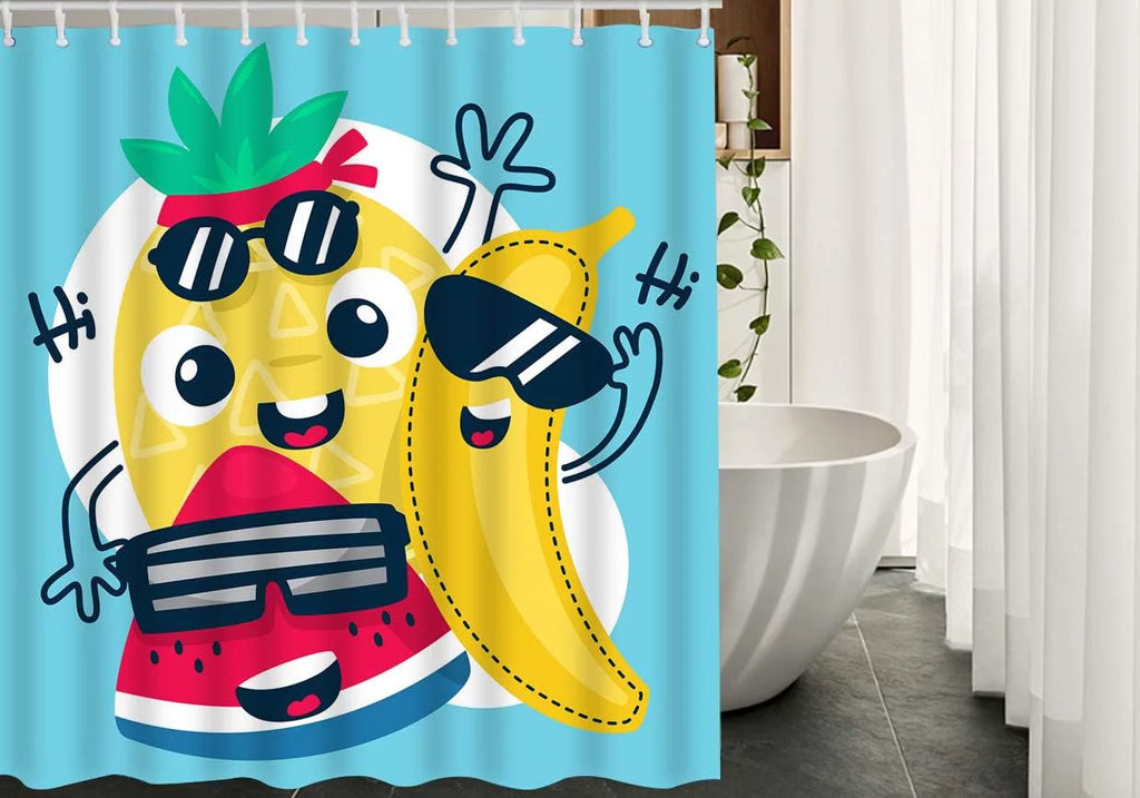 Fruit Polyester Shower Curtain with Hooks 72x72 Inch G45078