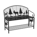 Outdoor Bench with Backrest and Armrests T1533