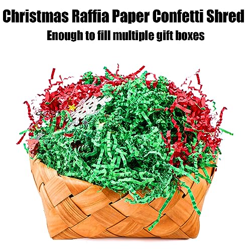 1LB Christmas Crinkle Cut Paper Shred Filler P51421