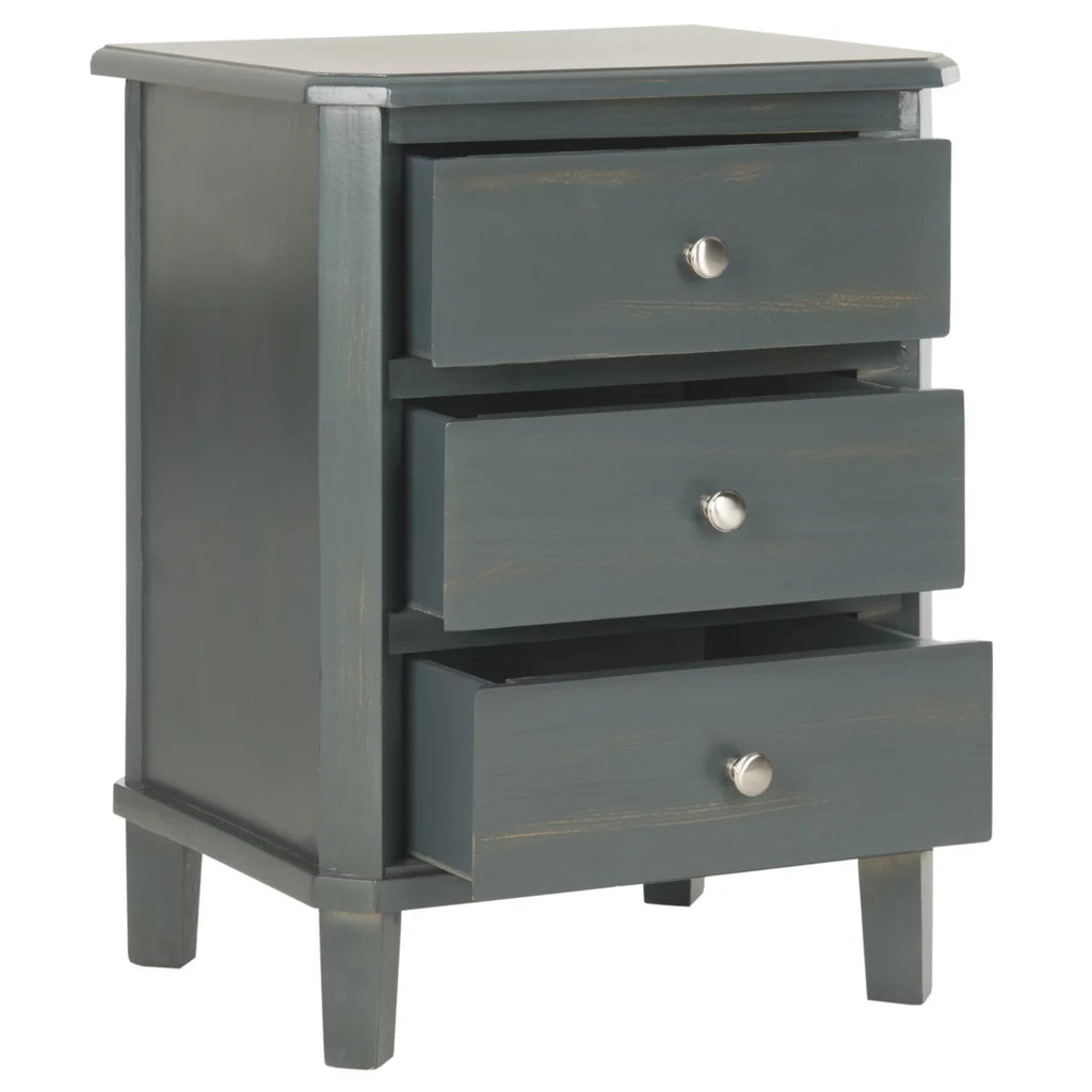 End Table With Storage Drawers Dark Teal H4186