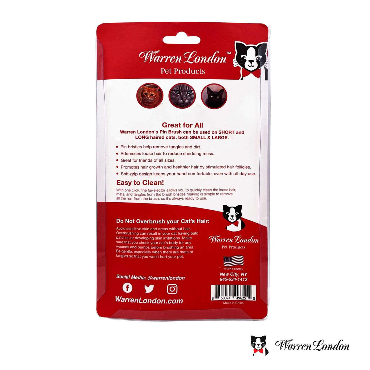 Cat De-Tangling Pin Brush Z6286