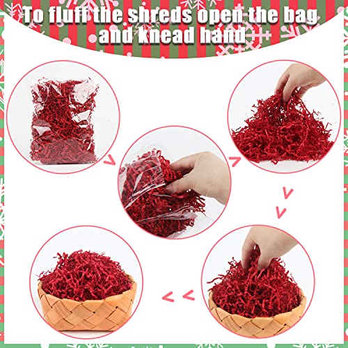 1LB Christmas Crinkle Cut Paper Shred Filler P51421