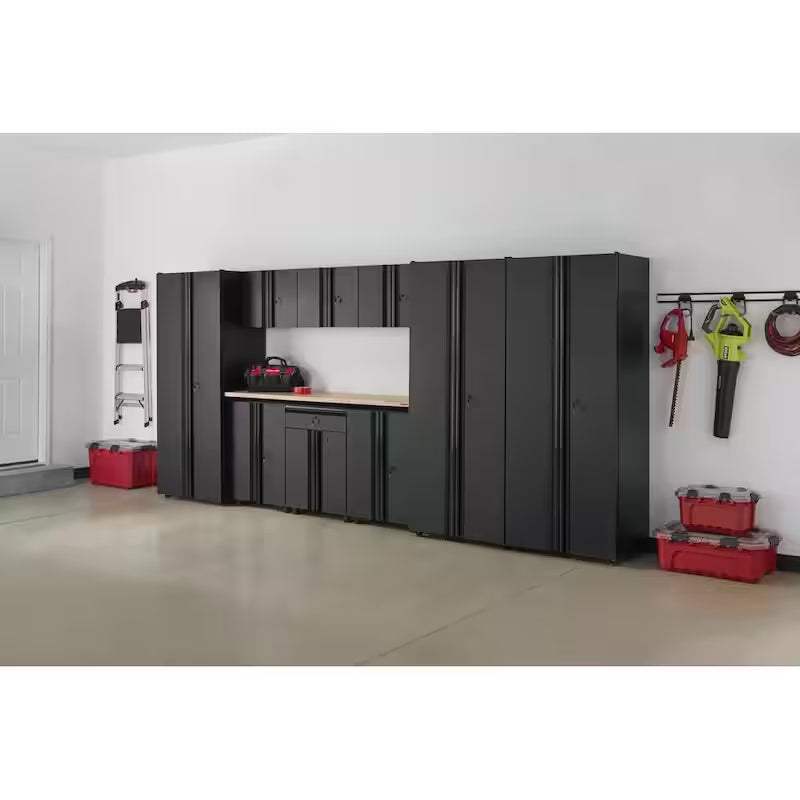 10-Piece Welded Steel Garage Storage System in Black Q562