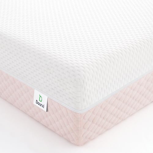 White Pink Dual Sided Memory Foam Crib Mattress E60840