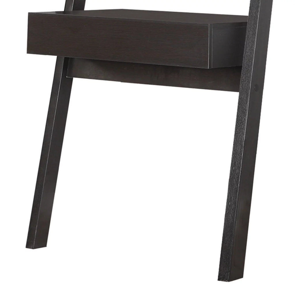 29.5" Cappuccino Wood Ladder Desk with 1 Drawer D48951
