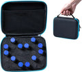 30 Slots Insulin Vials Fridge Organizer with Hand Strap, Black and Blue Q123
