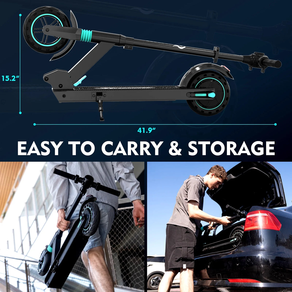 Electric Scooter 350W Motor 15 MPH Foldable Z993629
