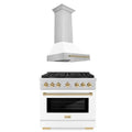 36 In. Gas Range and Range Hood G4493