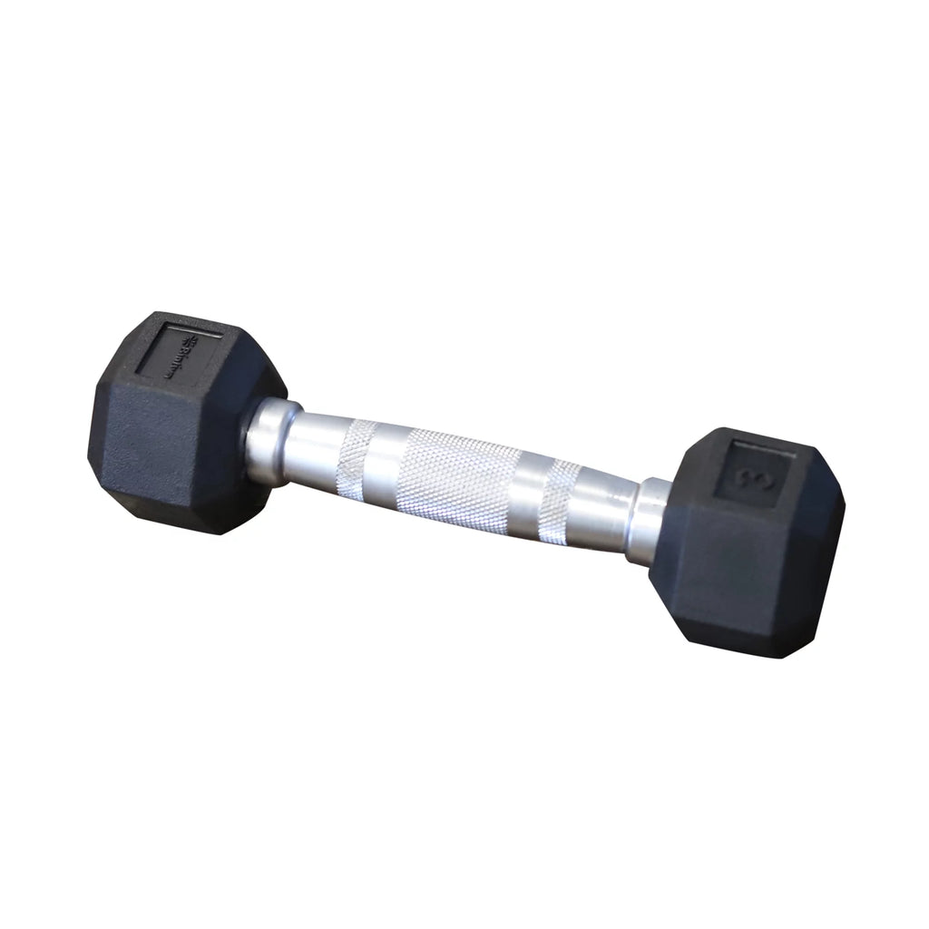Rubber Coated Hexagon Dumbbells Pairs H100789