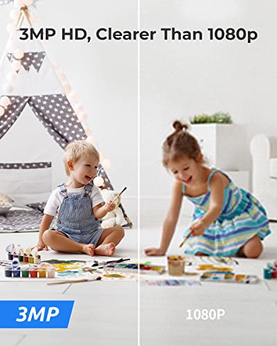 3MP HD Indoor WiFi Pan Tilt Security Camera 2 Pack E85337