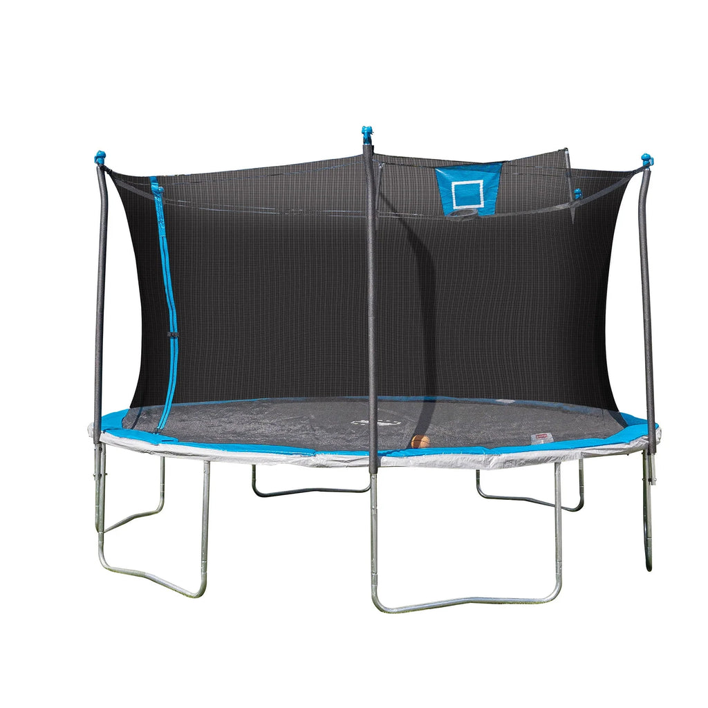 14ft Trampoline and Enclosure with Basketball Hoop J113