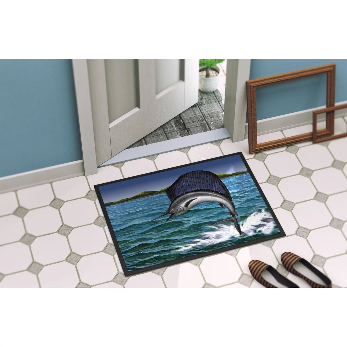 Blue Marlin 24x36 Doormat D625