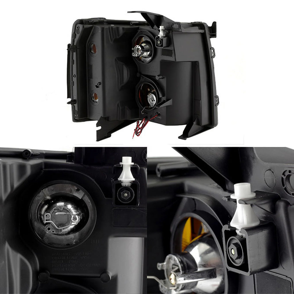 Black Smoked LED Projector Headlights and Tail Light T47686