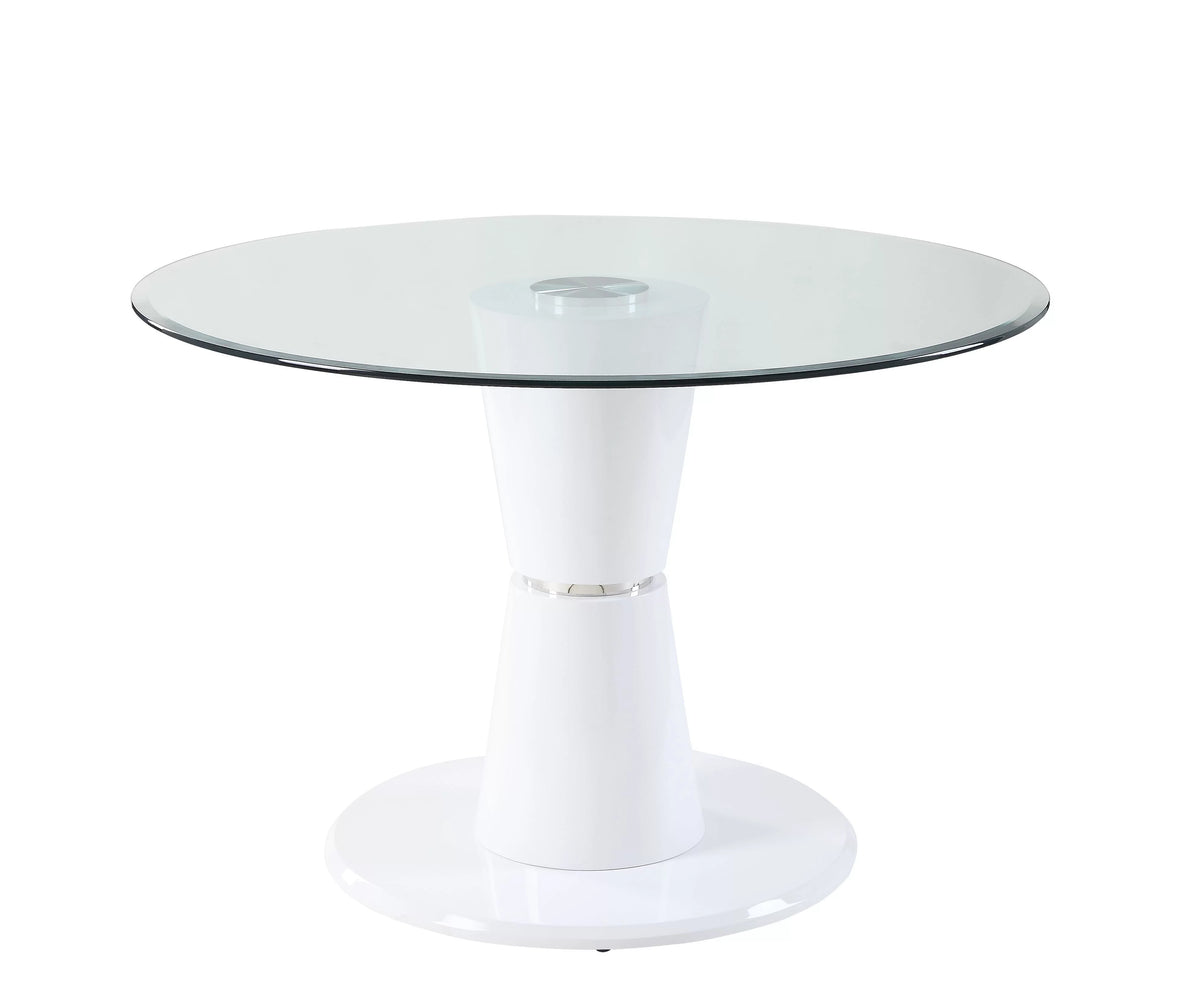 Clear Glass White Coffee Table H506552