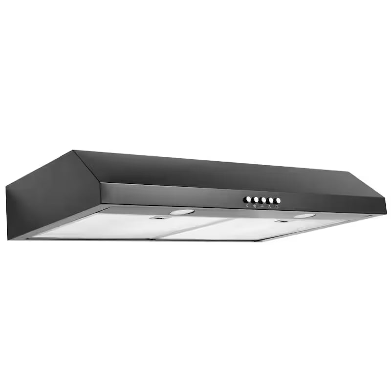 30 in. 320 CFM Convertible Under Cabinet Range Hood in Black T719