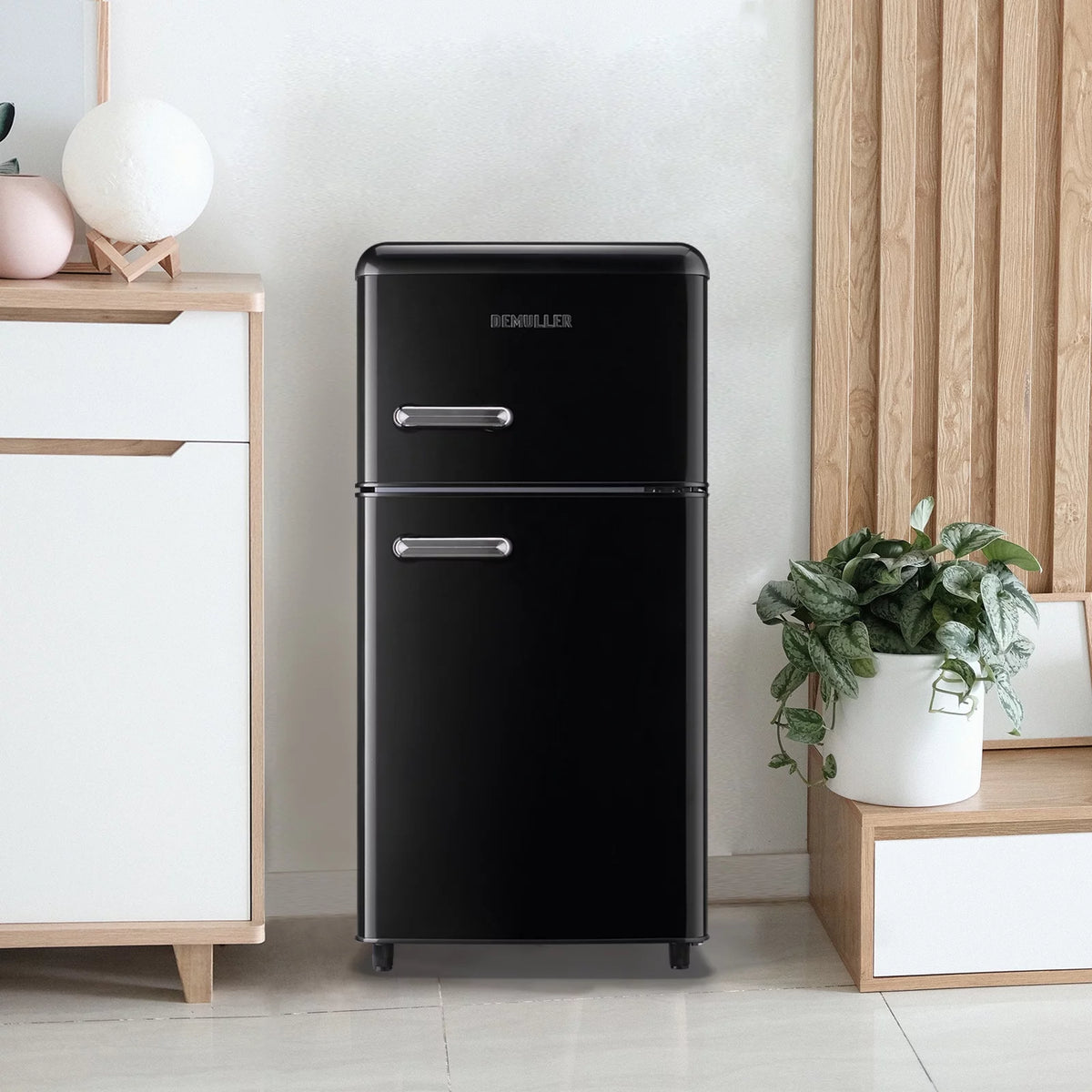 Mini Refrigerator Dual Door Fridge with Handle H456