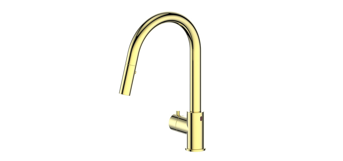 Touchless Kitchen Faucet in Polished Gold O556
