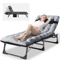Folding Camping Cot with Mattress and Pillow Y578