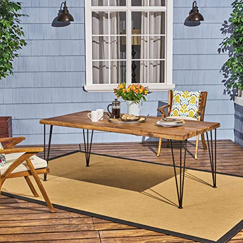 Acacia Wood Rectangular Patio Dining Table F628086