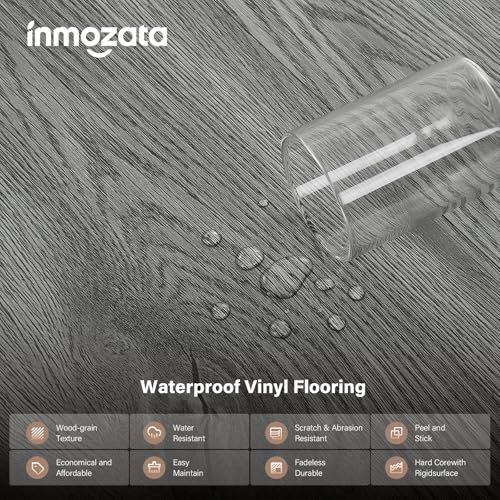 Peel and Stick Floor Tile, 36-Pack Self Adhesive Vinyl Plank Flooring Waterproof Tile Sticker B118