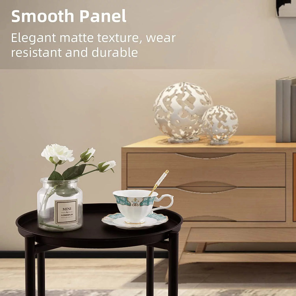 Black Metal Tray End Table Z63908