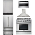 36 Propane Gas Range, Range Hood, Microwave, Refrigerator, Dishwasher K496