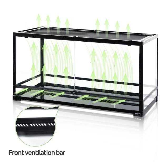 Double Hinge Reptile Glass Terrarium Tank Q835