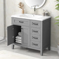 36" Grey Bathroom Vanity with Sink Combo D336
