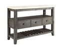 White Marble Gray Oak Server F137797