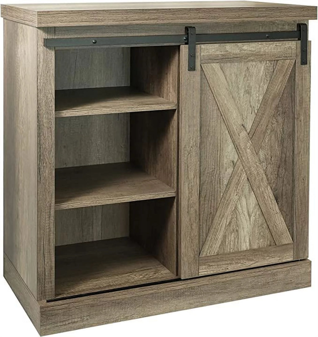 Storage Cabinet with Sliding Slat Door F94670