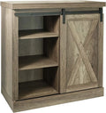Storage Cabinet with Sliding Slat Door F94670