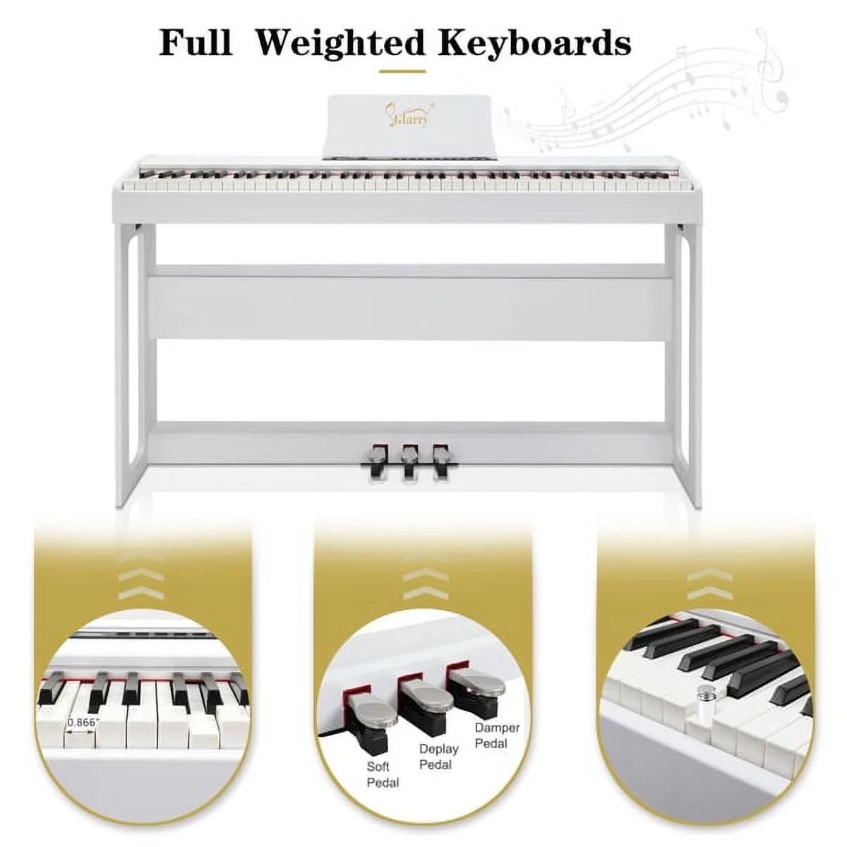 88 Keys Full Weighted Digital Piano with Stand X6052