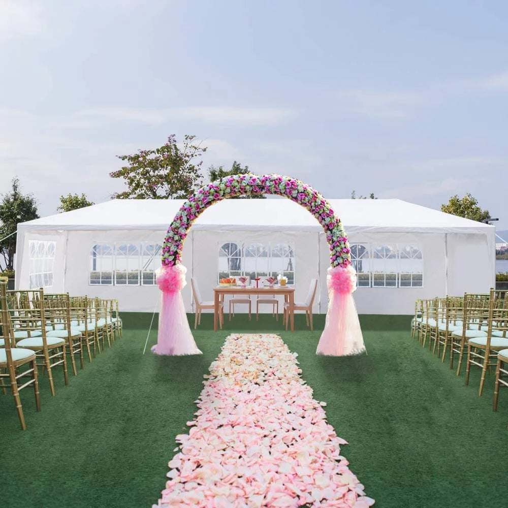 10'x30' Outdoor Canopy Tent with 8 Side Walls White K92468