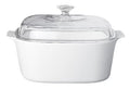 3.0L White Casserole with Glass Cover T78524