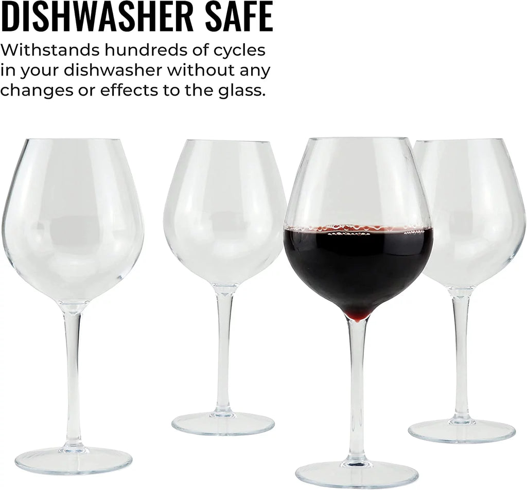 Unbreakable Red Wine Glasses, 4 Pack P8260