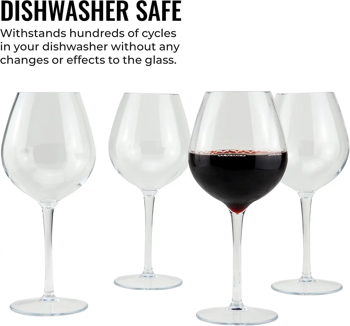 Unbreakable Red Wine Glasses, 4 Pack P8260