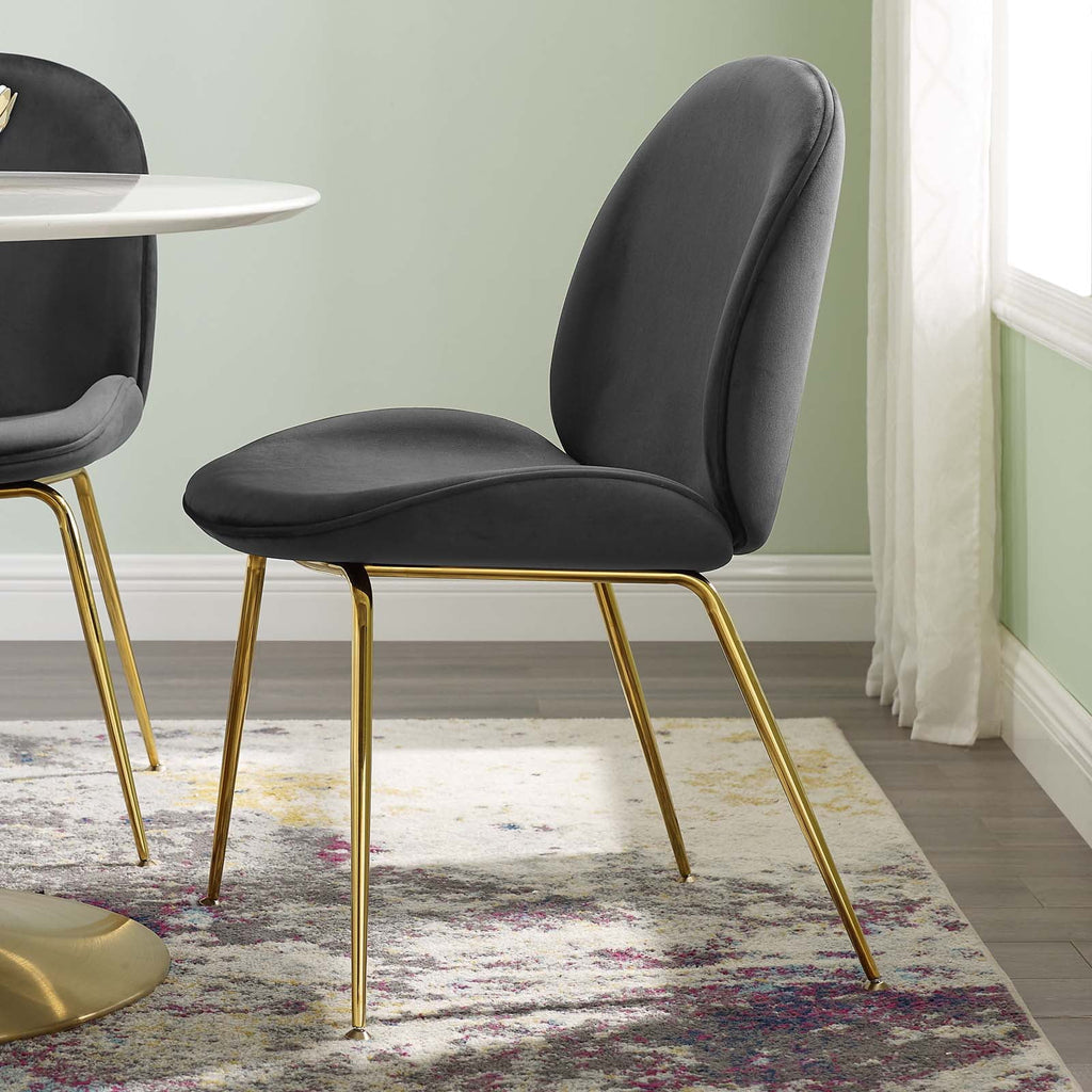 Black Velvet Dining Chair E454212