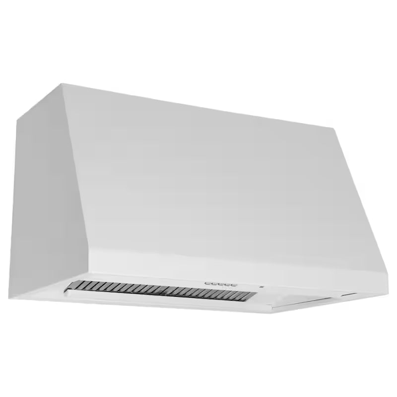 36 in. Smart Wall Mount Hood with Light in Matte White M16460