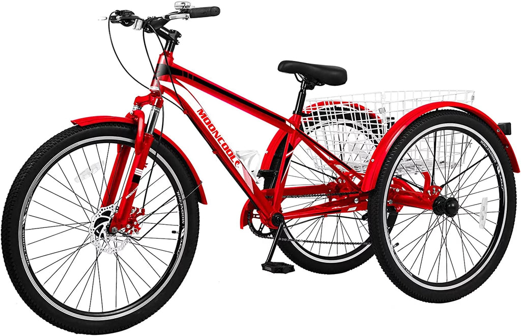 7 Speed Adult Mountain Tricycle with Shopping Basket M681920