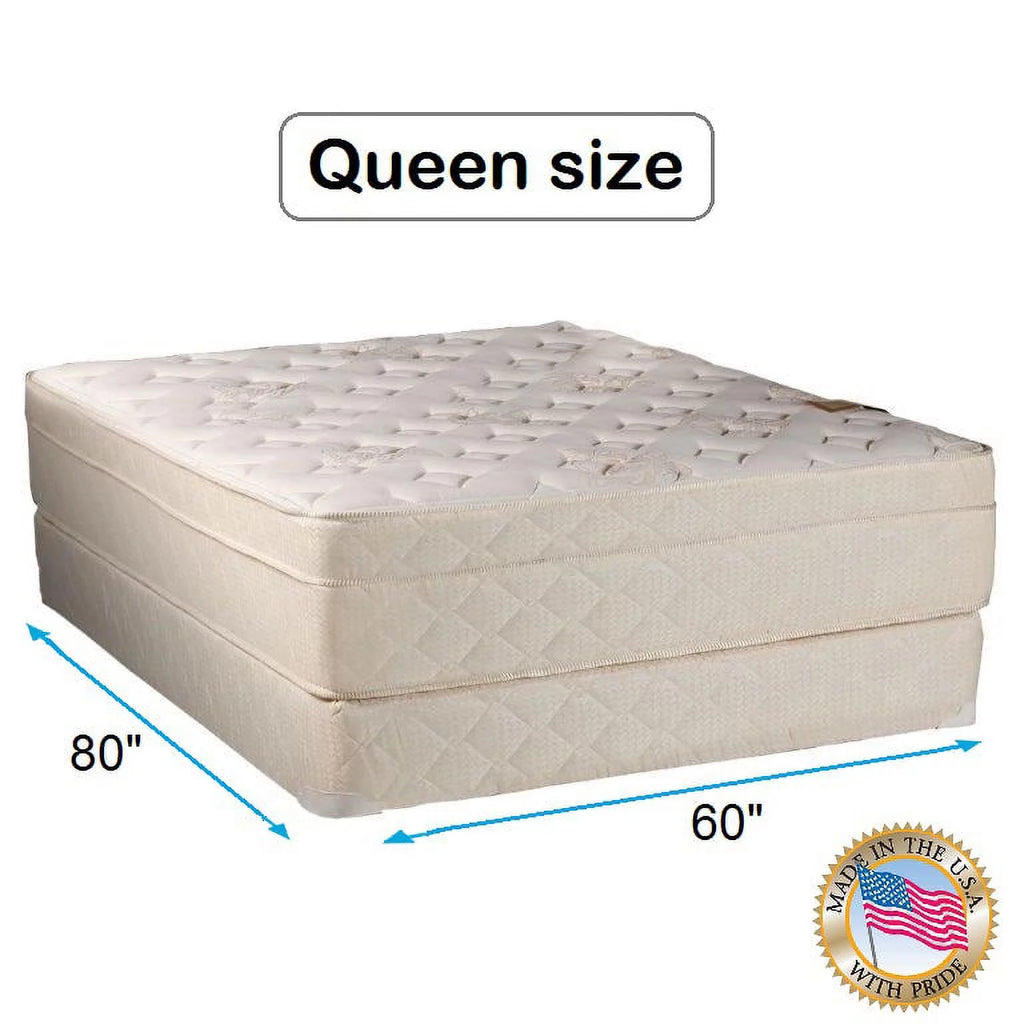 Queen Firm Foam Eurotop Mattress Set with Mattress Protector S816383