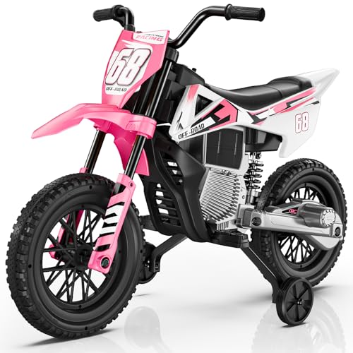 12V Kids Motorcycle with Training Wheels D191678