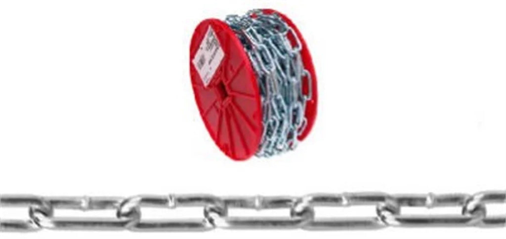 Straight Link Coil Chain 50' Electro-Galvanized M358526