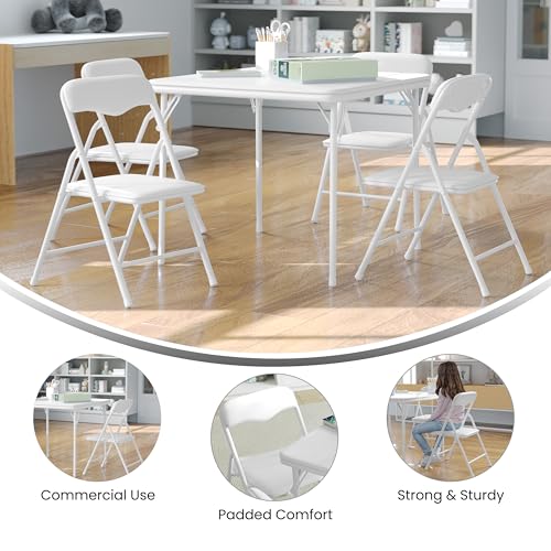 Kids 3-Piece Folding Square Table and Chairs Set B453827