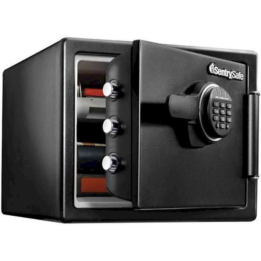 Black Fire-Resistant Waterproof Safe with Digital Keypad 0.82 Cu ft R984