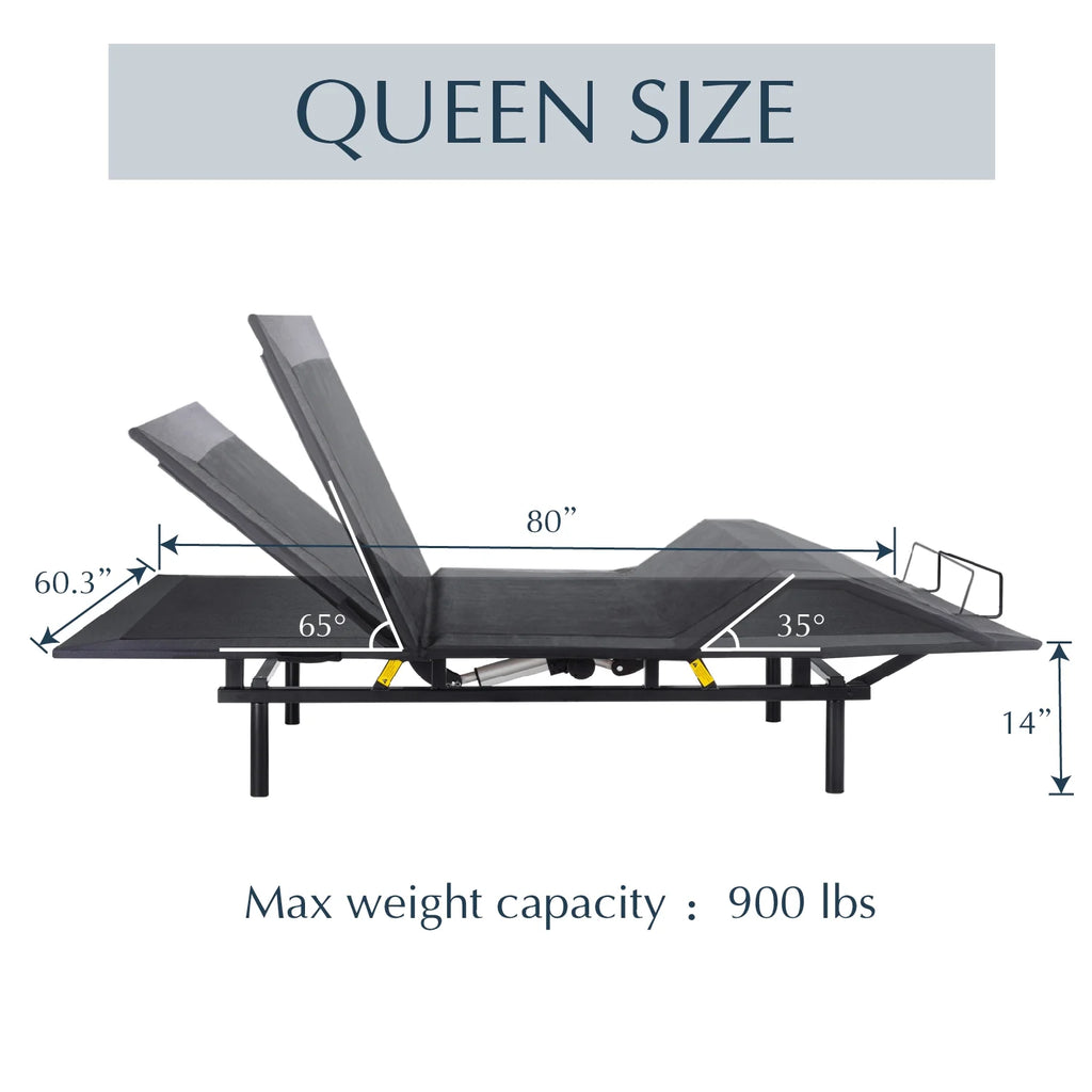 Queen Size Ergonomic Electric Adjustable Bed Base Frame Z911593
