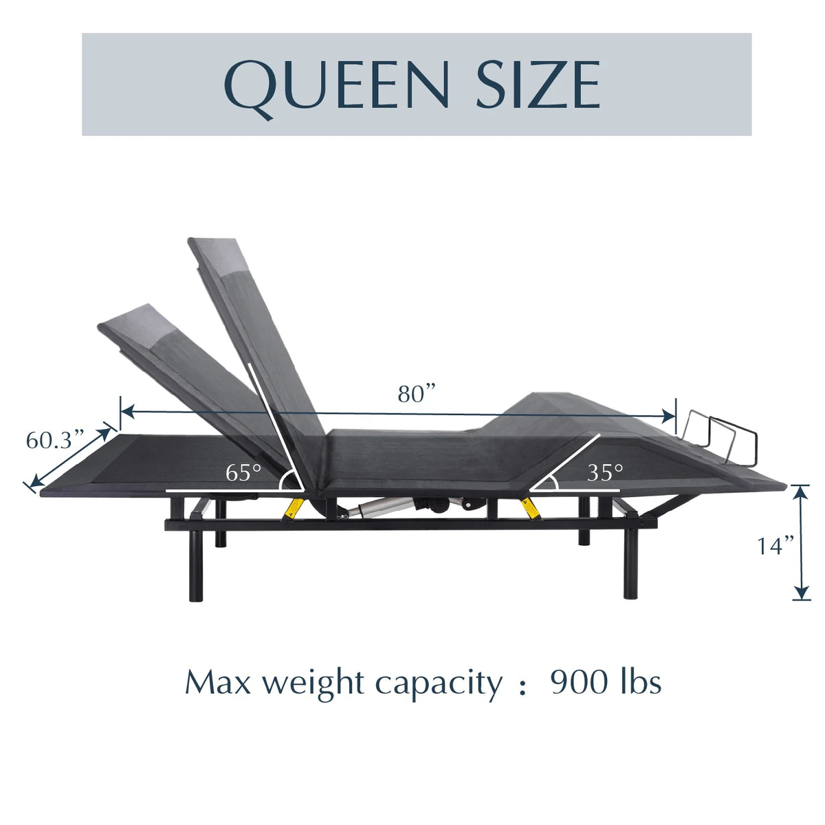 Queen Size Ergonomic Electric Adjustable Bed Base Frame Z911593