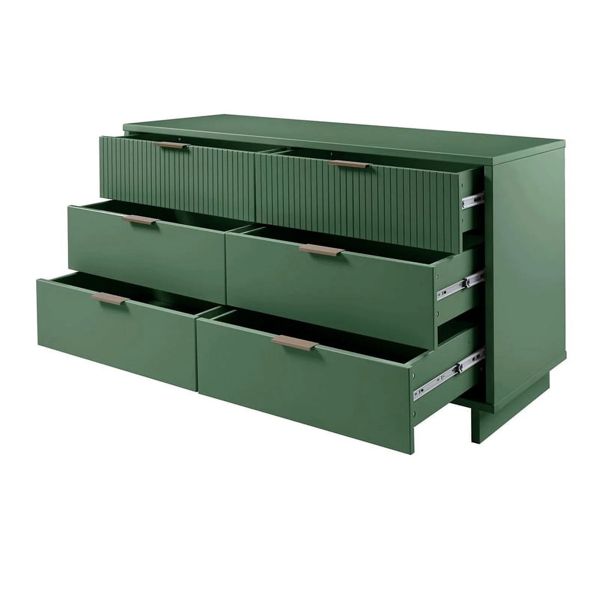 Sage Green Engineered Wood Double Dresser I384