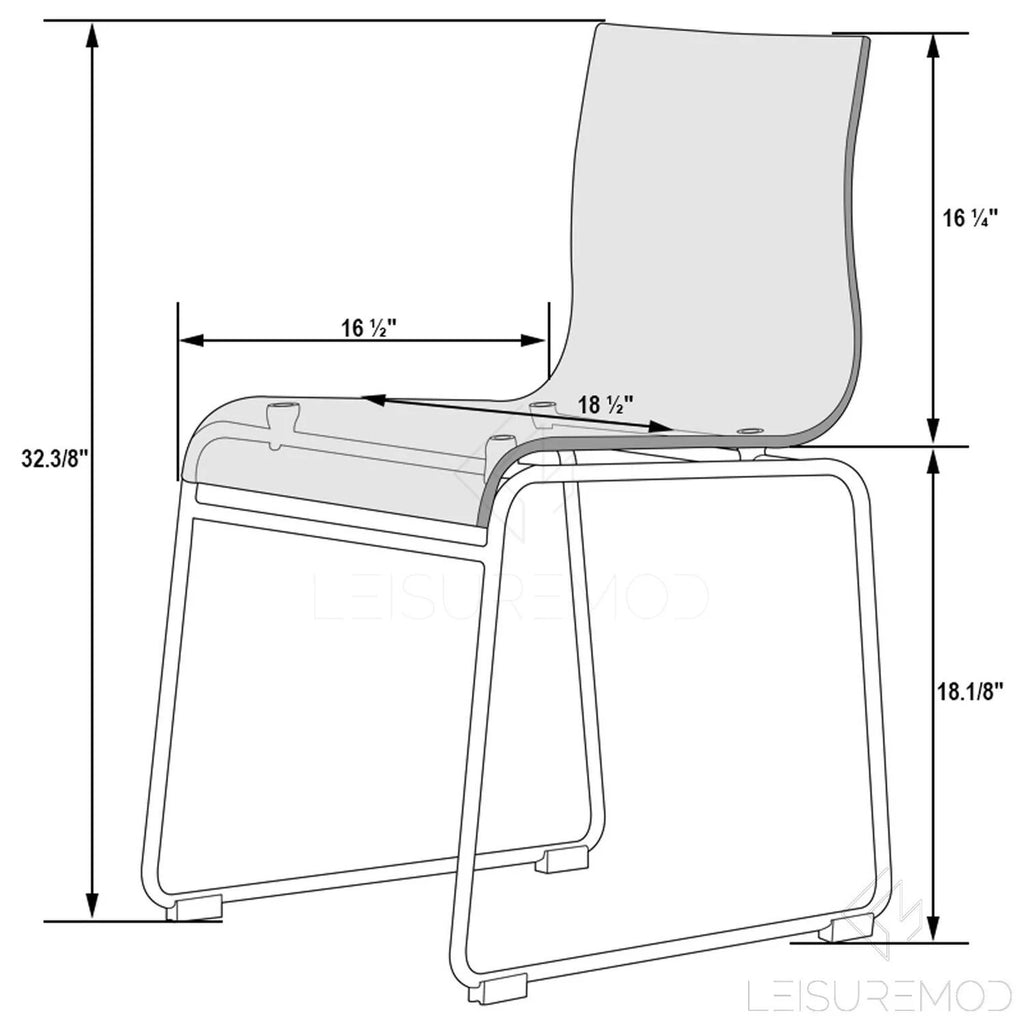Acrylic Chair Set of 2 V552045